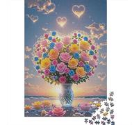 HeartShaped Flowers Puzzle 1000 Pezzi, Per Bambini E Adulti, Giochi Rilassamento Intelletivi, Difficile Sfida, Classici Regalo 1000pcs (75x50cm)