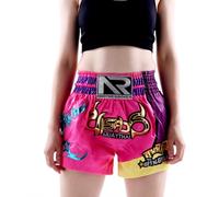 HEARTTOUCH Muay Thai Fight Shorts per bambini, pantaloncini tailandesi corti, pantaloni tailandesi, pantaloni corti da allenamento, pantaloncini da boxe premium per thaiboxen kickboxing boxing