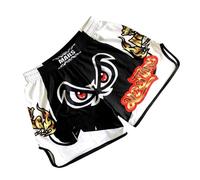 HEARTTOUCH Pantaloncini da uomo Premium Muay Thai Fight - Pantaloncini tailandesi da boxe, pantaloni corti tailandesi, pantaloni da allenamento per kickboxing, taglie S-4XL