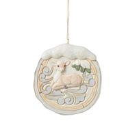 Heartwood Cr y Jim Shore - Decorazione da appendere a forma di cerbiatto di betulla bianca