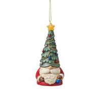 Heartwood Creek by Jim Shore, gnomo con cappello di Natale a LED, ornamento da appendere