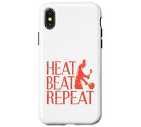 Heat Beat Repeat Retro Vintage Iron Workker Disegni Presente Custodia per iPhone X/XS