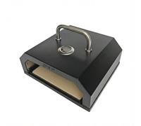 HEAT Eldhus Firebox - Accessorio per pizza mobile per barbecue, braciere e braciere, forno in acciaio al carbonio con pietra per pizza, pizza croccante, 35 x 45 x 12 cm