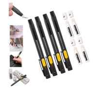 Heat Erasable Fabric Marker for Sewing, Washable Markers with Replaceable Refill,Heat Erasable Fabric Pens, Suitable for Knitted Fabrics, Cotton, DIY Sewing Tools (black 4pcs)