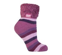 HEAT HOLDERS - 1 coppie calzini antiscivolo donna invernali letto adulti termico soffici in 8 colori 37-42 eur - Bed Socks (HHL11)