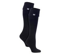 HEAT HOLDERS 2 paia di calzini da donna in lana termica, spessi e lunghi fino al ginocchio, Nero , 4-8
