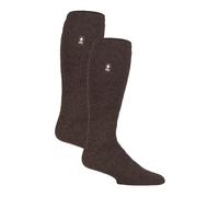 HEAT HOLDERS Confezione da 2 paia di calzini termici da uomo, caldi e comodi, per l'inverno, Marrone, 6-11