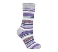 HEAT HOLDERS - Donna Calde Termiche Fantasia Calze Pile per Invernali (37-42 EU, AD Grigio/Lilla)