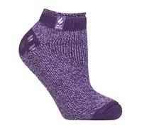 HEAT HOLDERS - Donna calze corti a pantofola antiscivolo calzini 37-42 eur (short slipper) (Viola (Pisa))
