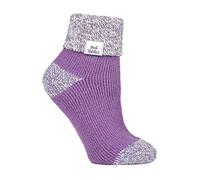 HEAT HOLDERS - Donna Invernali Calde Casa Calze a Righe per Dormire (37/42, Lilac (S Rib))