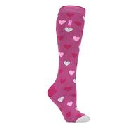 HEAT HOLDERS LITE - Donna Colorate Termiche Calze Lunghe al Ginocchio per Invernali (37-42 EU, Cuore Rosa)