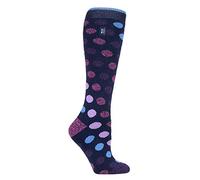 HEAT HOLDERS LITE - Donna Colorate Termiche Calze Lunghe al Ginocchio per Invernali (37-42 EU, Navy Spot)