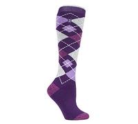 HEAT HOLDERS LITE - Donna Colorate Termiche Calze Lunghe al Ginocchio per Invernali (37-42 EU, Viola Argyle)