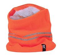HEAT HOLDERS - Mens Hi Vis riflettente inverno caldo caldo pile termico foderato maglia alta visibilità collo scaldacollo, Ciao Vis Arancione, Taglia unica