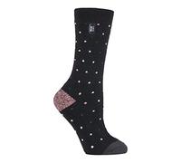 HEAT HOLDERS Ultra Lite - Calze termiche da donna 1.0 Tog invernali, calde e sottili Berry Black Spots. 37-42