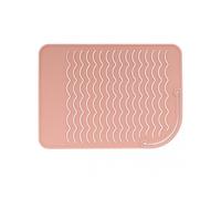 Heat Resistant Mat Silicone Slip Proof Square Heat Insulation Pad for Kitchen Countertop Pink