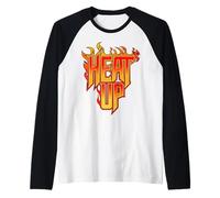 Heat Up Flames Inspirational Pompiere Uomo Donna Maglia con Maniche Raglan