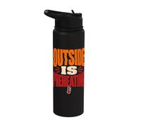 Heat Wave Humor Outside Is Preheating Summer Stainless Steel Insulated Water Bottle