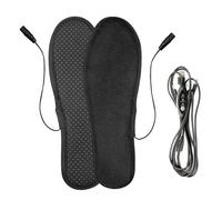 Heated Boot Insoles, Short Plush Winter Electric Feet Warmer, Washable Thermal Insoles, Rechargeable Foot Heating Pads for Hiking, Camping, Cold Weather Outdoor Activities, Cozy Footwear Insert