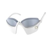 Heated Eye Massager, Eye Glasses Massage Tool, 1.93x2.48x5.98 Inches, Shading Beauty Device, Sleep Mask Heat Vibration, Relieves Fatigue Strain for Relaxation and Comfort (White)