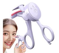 Heated Eyelash Curler, Small Lash Curling Tool, Long Lasting Heated Tool, 3 Temperature Settings, Portable Makeup Accessory for Women, Travel, Daily Use, (ABS + Silicone)