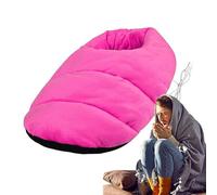 Heated Foot Warmer, Cozy Foot Pad, Washable Heat Slippers, Winter Foot Pad, Usb Heated Foots Warmer Pad for Under Desk and Winter Use Washable Cozy Foots Heating Slippers with Soft Fabric
