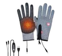 Heated Gloves - Electric Hand Warmer for Cold Weather Activity | Waterproof Fabric with Touchscreen Fingertip Function, Rechargeable Winter Gloves for Cycling Skiing Mountaineering Camping Hiking