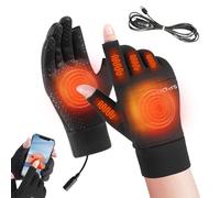 Heated Gloves, Electric USB Warming Gloves, Windproof Insulated Winter Mittens to Outdoor Cycling, Skiing, Hiking, Driving for Cold Weather Sports and Daily Work. Black