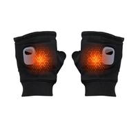 Heated Gloves - Fingerless Touchscreen Glove with 3 Heat Settings for Work and Travel, Sturdy Mitten Style, Long Lasting Hand Warmer for Outdoor, Cycling, Skiing, Snow, Women Men