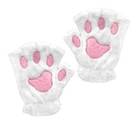 Heated Gloves for Women - Fingerless Cat Paw USB Hand Warmers, Soft Touch Heated Mittens, Ergonomic Winter Hand Protection, Winter Thermal Gloves for Outdoor Sports, Cycling, Skiing