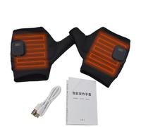 Heated Gloves - Half Finger Warm Mittens, Rechargeable Electric Thermal Hand Gloves with Adjustable Heat for Women Outdoor Sports Cold Weather Winter Cycling Motorcycle Running Hunting Camping Hiking