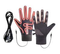 Heated Gloves - USB Powered Winter Hand Warmer, Three Level Heat Control Gear with Sturdy Insulated Comfort, Rapid Thermal Output Function, Ideal for Cold Weather Riding Fishing