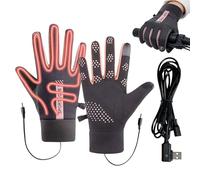 Heated Gloves - USB Powered Winter Hand Warmer, Three Level Heat Control Gear with Sturdy Insulated Comfort, Rapid Thermal Output Function, Ideal for Cold Weather Riding Fishing