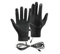 Heated Gloves, Waterproof Thermal Mittens, Ski Gloves with Adjustable Temperature for Running, Hunting, Outdoor Fishing, Working, Driving, Elderly, Gardeners, Skiing, Black