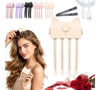 Heated Hair Volume Clips for Women, Wireless Heated Root Lifter Comb (Yellow-A)