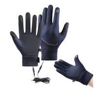Heated Hand Gloves, Usb Thermal Mittens, Windproof Warmers with 10 Inches Fit, Winter Gloves for Outdoor, Snow, Driving, Camping, Hiking, Men, Women, Kids, Teens, Adults, Running, Black