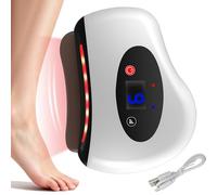 Heated Muscle Scraper Massage Tool - Electric Body Relaxing Device | Warm Therapys Foot and Back Scraper, Ideal for Post-Workout Recovery Workplace Travel Gym Daily Relaxation, 8x2.5x9.5cm Green White