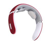 Heated Neck Relaxer - 15x14.5x4cm ABS Wireless Massager, Smart Electrode Pads, Rechargeable Comfort Device | Body Tool for Women Grandmother Grandfather, Neck Tension, Home Spa