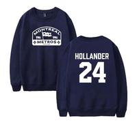 Heated Rivalry Hollander 24 Merch Felpa Unisex Casual Girocollo Manica Lunga Pullover Vestiti, Marina Militare, M