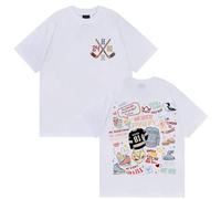Heated Rivalry Maglietta H24 R81 Stampata da Uomo E da Donna in Cotone alla Moda A Maniche Corte Unisex Hip-Hop Streetwear retrò Casual Top-White||l