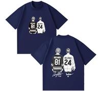 Heated Rivalry Shane Hollander Ilya Rozanov Hollanov 24/81 Maglietta Moda retrò Maniche Corte Casual Cotone Maglietta Unisex Estate Top-Navy||l