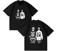 Heated Rivalry Shane Hollander Ilya Rozanov Hollanov 24/81 Maglietta Moda retrò Maniche Corte Casual Cotone Maglietta Unisex Estate Top-Black||x_l