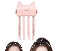 Heated Root Volumizer Clip, Hair Crown Lifting Styler Booster | 2-Temperature Control, Portable Type-C Rechargeable Styling Clip for Fine & Thick Hair (Pink)