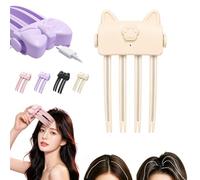 Heated Root Volumizer Clip, Wireless Hair Volume Clip with 2 Heat Settings, Type-C Rechargeable Crown Lifting Styler for Fine Flat Hair Travel Office Touch Ups (A-Beige)