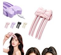 Heated Root Volumizer Clip, Wireless Hair Volume Clip with 2 Heat Settings, Type-C Rechargeable Crown Lifting Styler for Fine Flat Hair Travel Office Touch Ups (B-Pink)