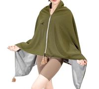 Heated Shawl Wraps for Women, Heated Shawl Cordless With 3 Heat Levels, Soft Usb Rechargeable Wearable Throw With Zipper For Home, Office, Travel & Camping (Green)