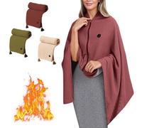 Heated Shawl Wraps for Women, Portable Soft Rechargeable Cordless Heated Blanket, Lightweight USB Powered Heating Scarf, The Best Gifts for Your Girlfriend In Winter (Burgundy)