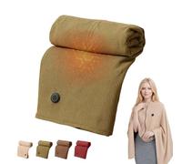 Heated Shawl Wraps for Women, Portable Soft Zipper Electric Heated Blanket Wrap Shawl, with 3 Heating Levels (Green)