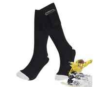 Heated Ski Socks, 3-Levels Temperature Foot Warmer, Electric Heated Stockings, Waterproof Heated Socks, Long Heating Socks, Warm Electric Socks, Heated Socks for Outdoor