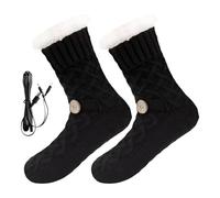 Heated Socks - Rechargeable Heated Socks, USB Rechargeable Wool Footwear | Electric Winter Foot Warmer | USB Heatedd Sock For Men Women Family Friends Ski Snowboarding Winter Sports Activities Outdoor